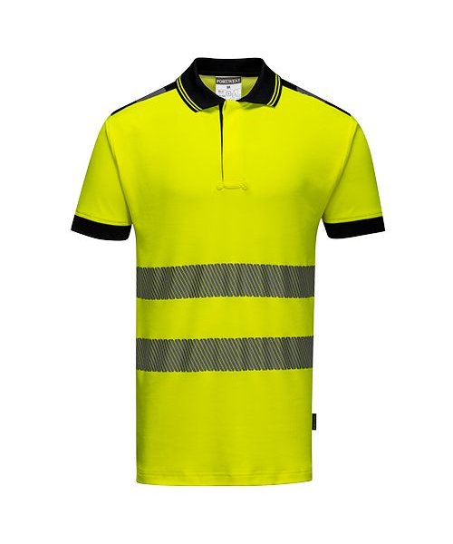 Portwest T180 - Hi-Vis Vision Poloshirt - Geel/zwart - R