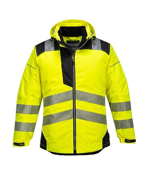 Portwest T400 - Vision Hi-Vis Rain Jacket - YeBk - R