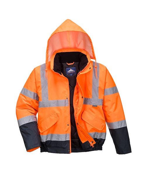 Portwest S266 - Hi-Vis Two Tone Bomber Jacket - OrNa - R