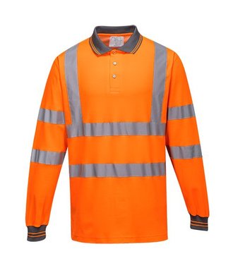 S271 - Langarm Baumwoll Komfort Poloshirt - Orange - R