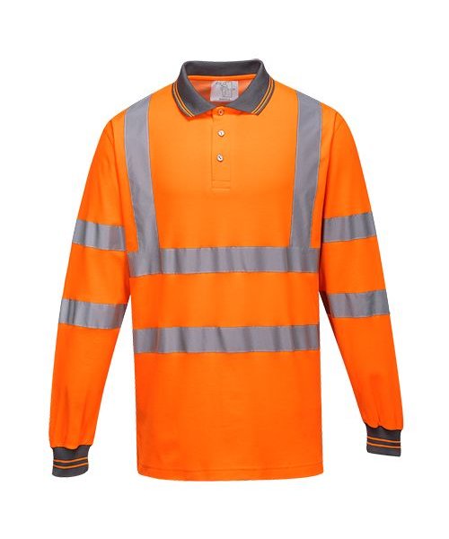 Portwest S271 - Long Sleeved Cotton Comfort Polo - Orange - R