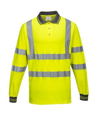 S271 - Langarm Baumwoll Komfort Poloshirt - Yellow - R