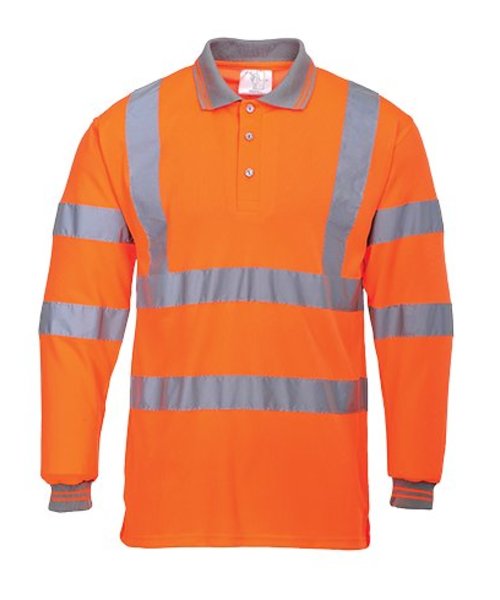 Portwest S277 - Hi-Vis Lange Mouw Poloshirt - Orange - R