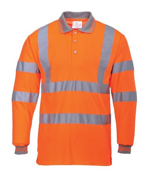 Portwest S277 - Hi-Vis Long Sleeved Polo - Orange - R