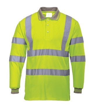 S277 - Hi-Vis Lange Mouw Poloshirt - Yellow - R