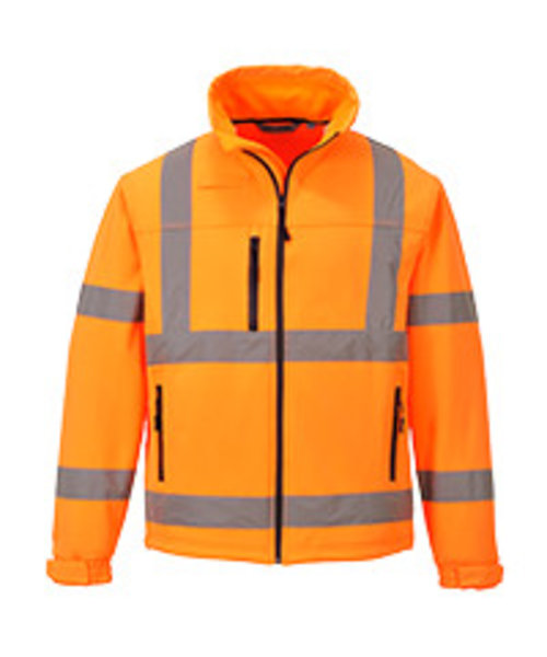 Portwest S424 - Hi-Vis Classic Softshell Jacket (3L) - Orange - R