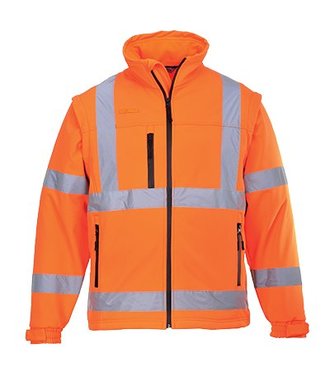 S428 - Blouson HiVis Softshell (3 couches) - Orange - R