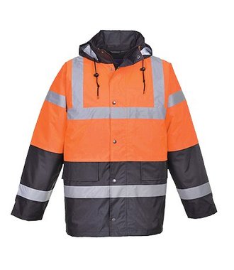 S467 - Zweifarbige Warnschutz-Verkehrs-Jacke - Orange - R