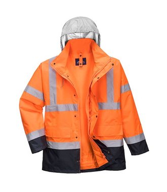 S471 - Hi-Vis 4-in-1 Contrast Traffic Jacket - OrNa - R