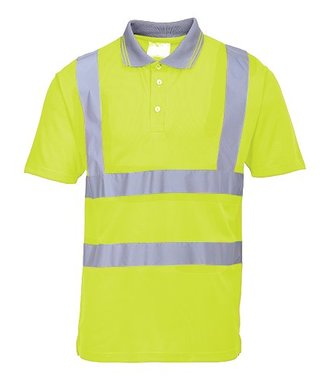 S477 - Hi-Vis Korte Mouw Polo - Yellow - R