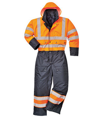 S485 - Hi-Vis Contrast Coverall - Lined - OrNa - R