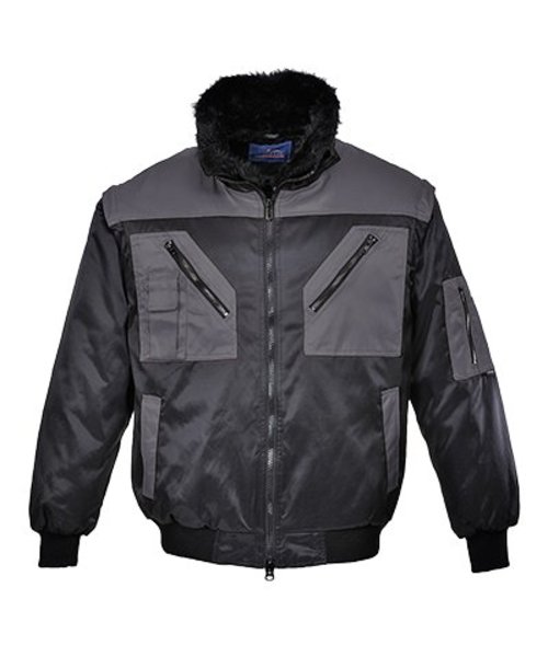 Portwest PJ20 - Blouson pilote bicolore - BkGrey - R