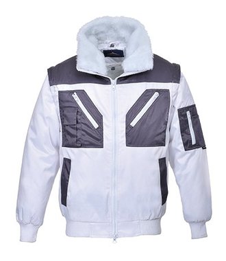 PJ20 - Blouson pilote bicolore - White - R