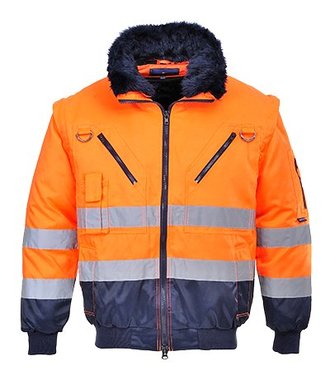 PJ50 - Blouson pilote 3 en 1 haute visibilité - OrNa - R