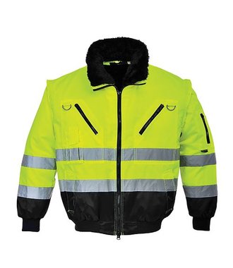 PJ50 - Blouson pilote 3 en 1 haute visibilité - YeBk - R