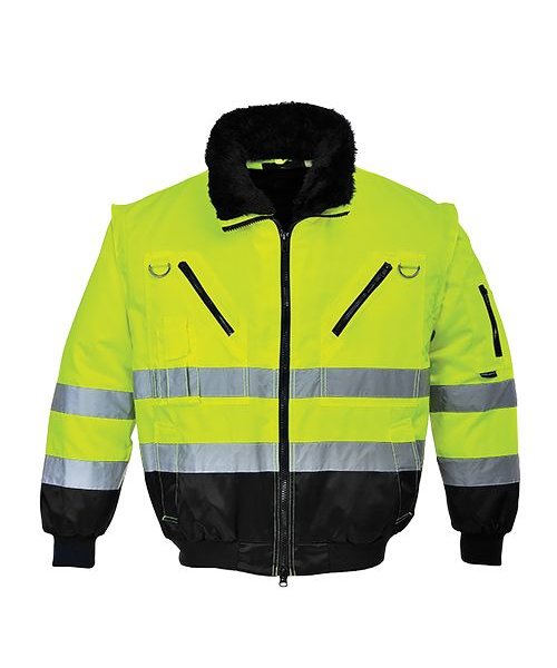 Portwest PJ50 - Blouson pilote 3 en 1 haute visibilité - YeBk - R