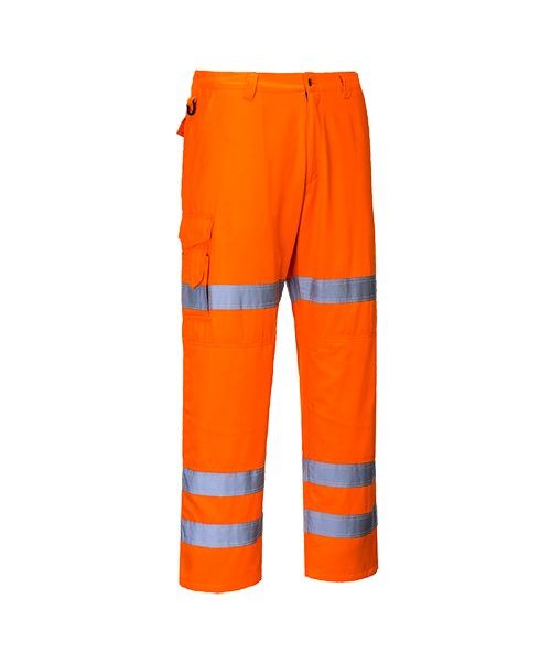 Portwest RT49 - Warnschutz Combat Bundhose mit 3 Reflexstreifen - Orange - R