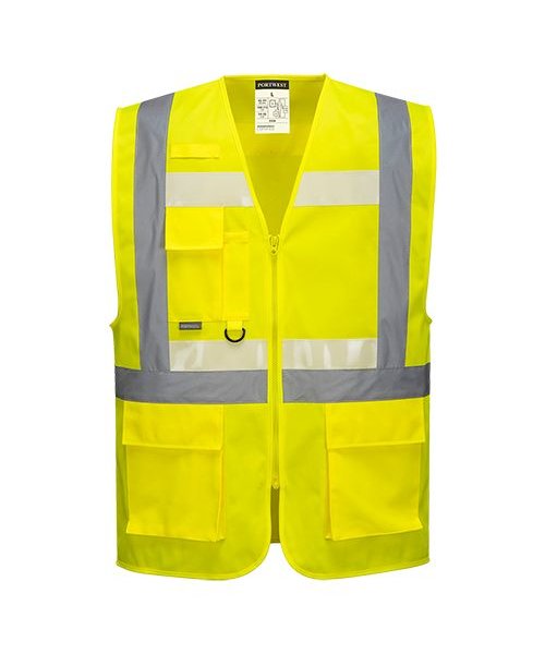 Portwest G456 - Glowtex Ezee Exekutiv Weste mit Reißverschluss - Yellow - R