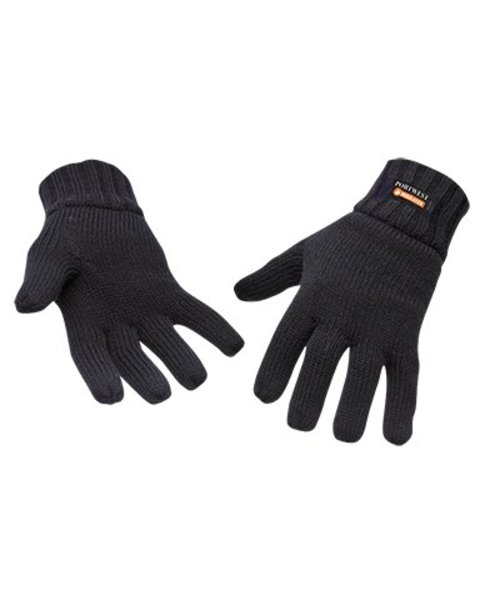 Portwest GL13 - Gebreide Handschoen Gevoerd met Insulatex - Black - R