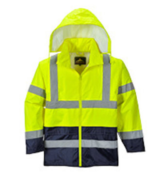 H443 - Veste de pluie Hi-Vis bicolore - YeBk - R