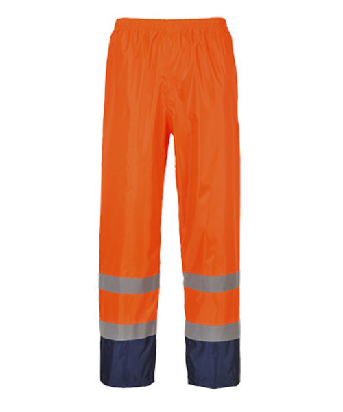 Portwest H444 - Hi-Vis Klassieke Tweekleuren Regenbroek - OrNa - R