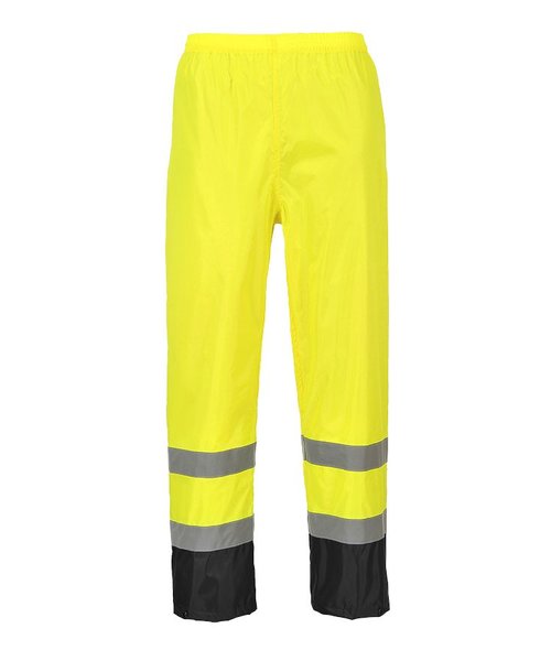 Portwest H444 - Hi-Vis Classic Contrast Rain Trouser - YeBk - R