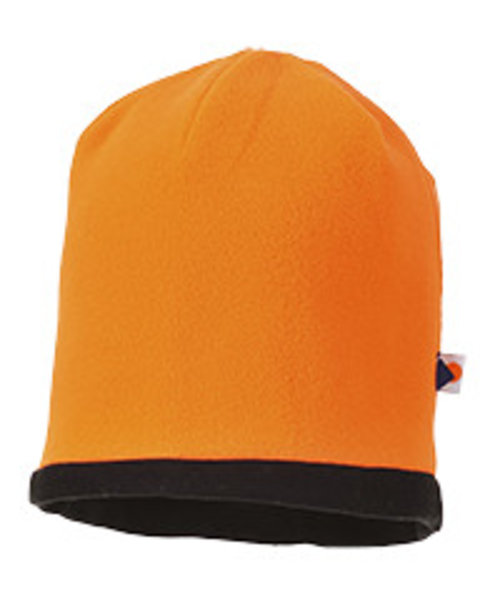 Portwest HA14 - Reversible Hi-Vis Beanie Hat - OrBk - R