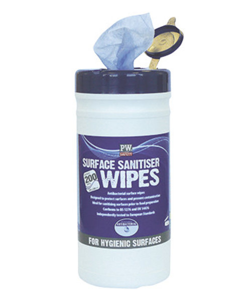 Portwest IW50 - Surface Sanitiser Wipes (200 Wipes) - Blue - U