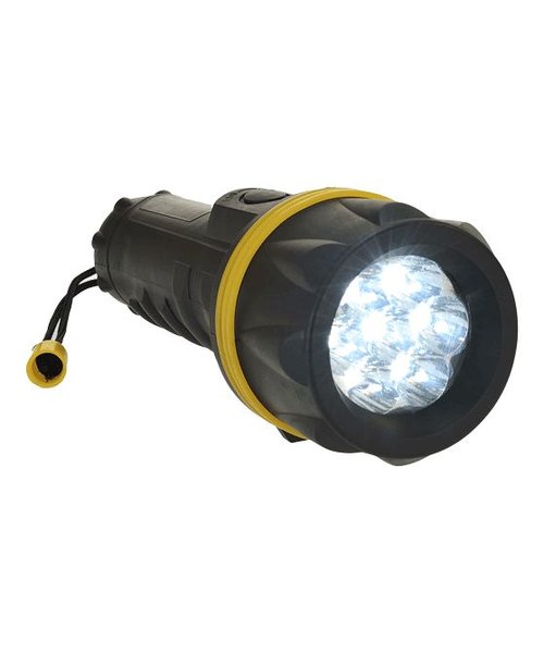Portwest PA60 - 7-fach LED Gummi-beschichtete Taschenlampe - YeBk - R