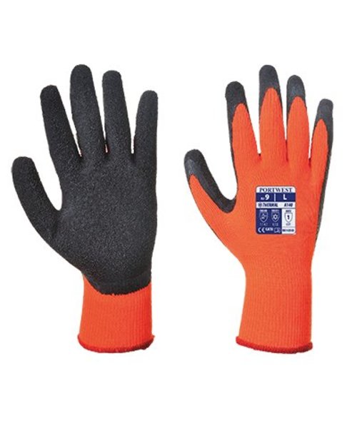 Portwest A140 - Thermal Grip Glove - OrBk - B