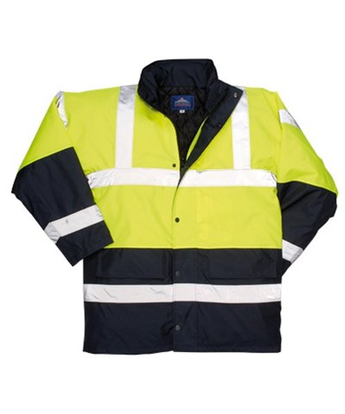 Portwest S466 - Hi-Vis Contrast Traffic Jacket - Yellow - R