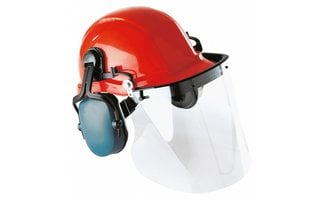 Helmet with face shield