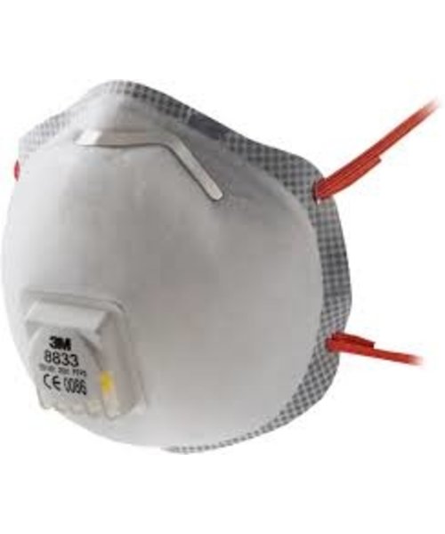 3M Safety 3M 8833 masque anti-poussière FFP3 D avec valve - 10 pièces