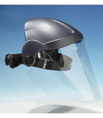 Face shield Tomcat 4430 that protects the entire field of vision from dust and splashes, made in Germany