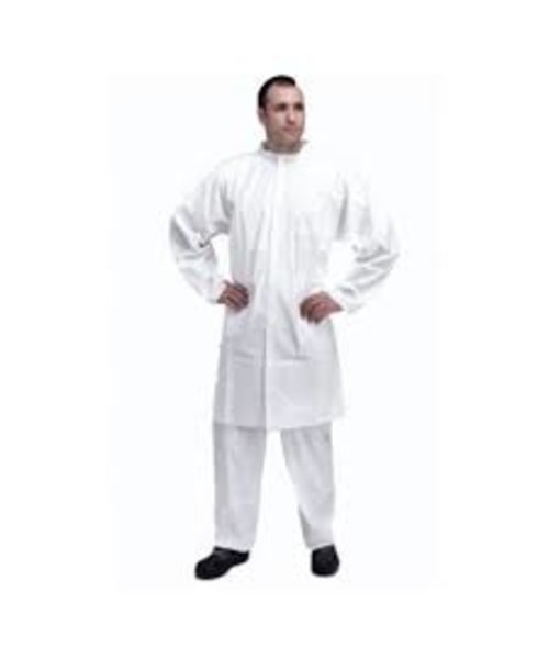 Tyvek (DuPont) Tyvek 500 lab coat PL30 white - with press studs and high collar