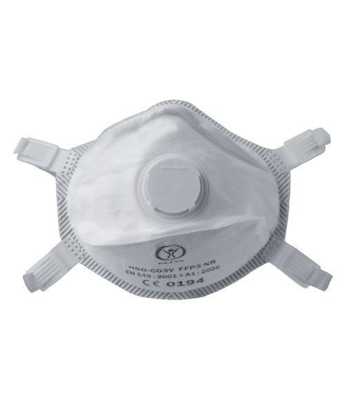 Masque anti-poussière FFP3 NR + Valve HSD-C03V - par 80 pièces