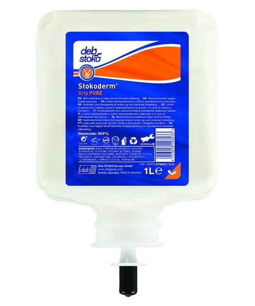 Deb Stoko Stokoderm Grip PURE 1L - huidbescherming tegen chemicaliën voor extra grip