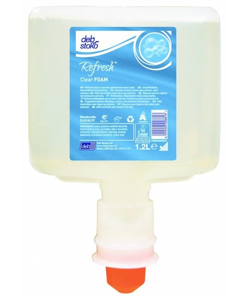 Deb Stoko Refresh Clear FOAM - 1,2 l weiche Schaumseife