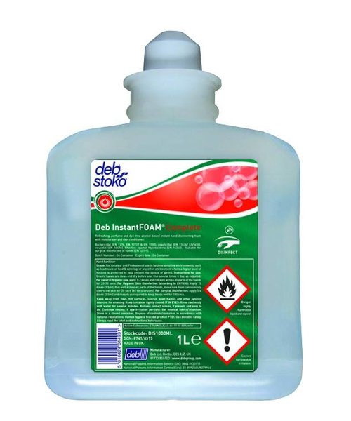 Deb Stoko Deb InstantFOAM Complete -1L hand gel disinfectant foam with virus killing