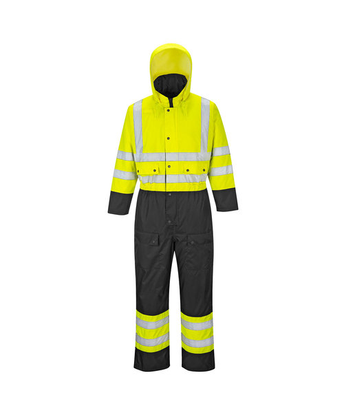 Portwest S485 - Hi-Vis Kontrast Overall - gefüttert - YeBk - R