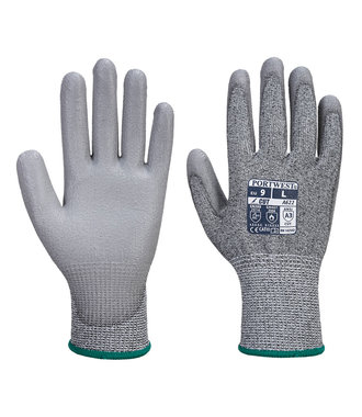 VA622 - Snijhandschoen klasse 5 PU Palm handschoen voor uitgifteautomaten - GreyGrey - R