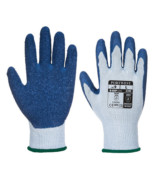 Portwest A100 - Grip Glove - Latex - GreyBlu - R