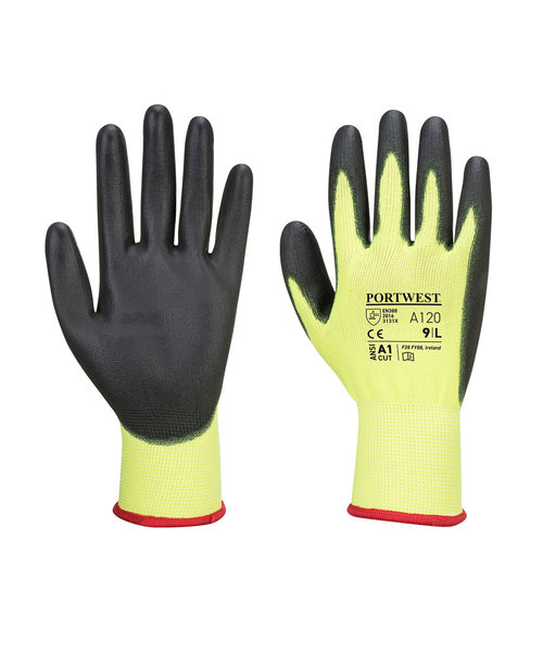 Portwest A120 - PU Handflächen Handschuh - YeBk - R