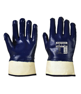 A302 - Gant Nitrile tout enduit manchette - Navy - R