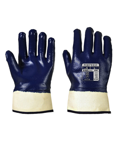 Portwest A302 - Fully Dipped Nitrile Safety Cuff - Navy - R