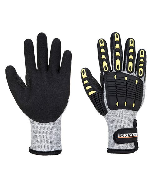 Portwest A729 - Anti Impact Cut Resistant Thermal Glove - GreyBk - R