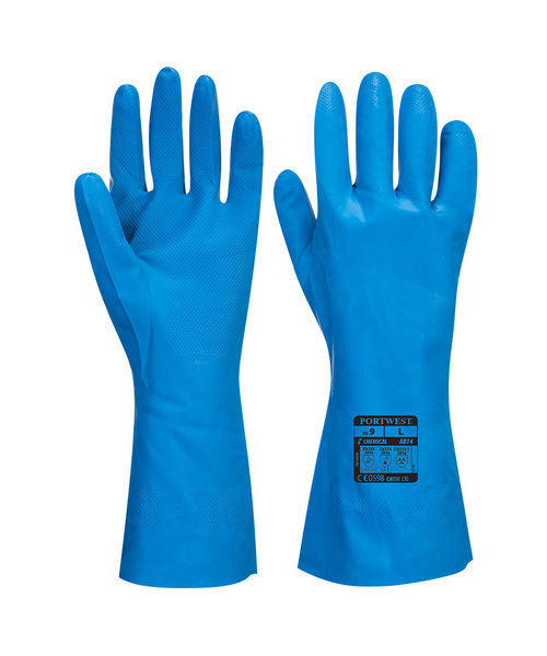 Portwest A814 - Goedgekeurde nitrile handschoen - Blue - U