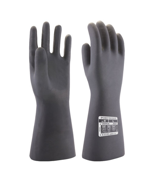 Portwest A820 - Neopreen chemische handschoen - Black - R