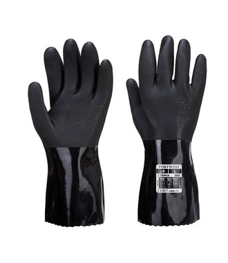 A882 - Chemiebestendige en ESD veilige PVC handschoen - Black - R