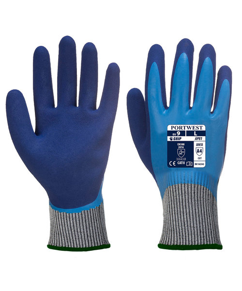 Portwest AP81 - Liquid Pro HR Cut Glove - BluBlu - R
